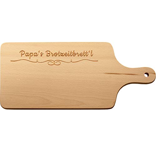 Tabla de cortar con mensaje de calidad premium, 100% EMOTIONAL · Tabla de cortar con mango y ojal · Tabla de cocina de madera con grabado · Tabla para pan · Jausenbrett