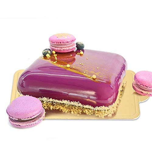 Tableros de pastel de mousse, 50 piezas Tableros de pastel de cartón dorado Cuadrado Cupcake Postre Muestra Bandeja Boda Pastel de cumpleaños Pastelería Kit de herramientas decorativas(82023)