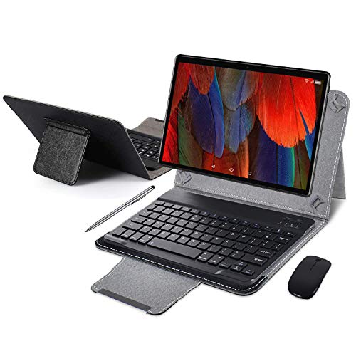 Tablet 10 Pulgadas 4GB de RAM 64GB de ROM Android 9.0 Certificado por Google GMS Tablet PC Buenas Batería 8500mAh Quad Core Dual SIM 8MP Cámara Netflix WiFi Type-C Bluetooth GPS OTG(Negro)