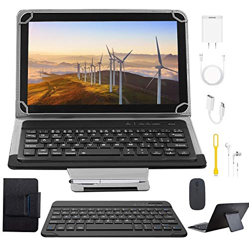 Tablets 10.1 Pulgadas Full HD, Android 9.0 WiFi/4G/OTG, 4GB RAM + 64GB ROM, Quad-Core 8MP Cámara Tablet PC 8000mAh Batería Moviles Buenos o Tablets Puede Llamar Apoyo Dual SIM (Black)