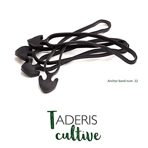 Taderis Cultive Goma Ancla elástica número 12 para entutorar. Bolsa 100 Unidades. Caucho EPDM