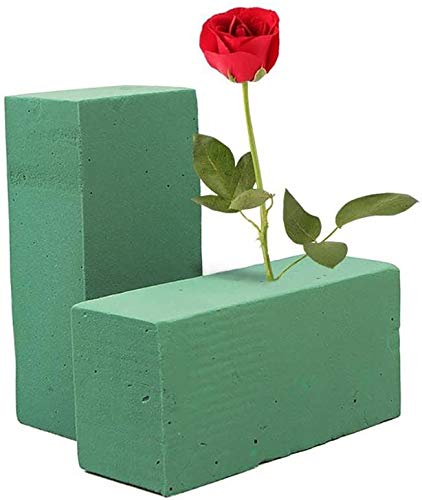 Takestop® - Esponja para flores frescas, 2 unidades, color verde, 23 x 11 cm, para flores artificiales