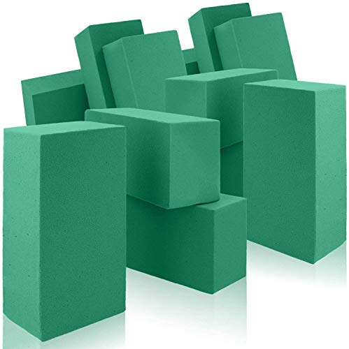 Takestop® - Esponja para flores frescas, 2 unidades, color verde, 23 x 11 cm, para flores artificiales
