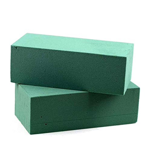 Takestop® - Esponja para flores frescas, 2 unidades, color verde, 23 x 11 cm, para flores artificiales