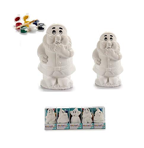 takestop® - Gnomo de cerámica de 13 x 7 cm. Pinceles de Colores incluidos, Pincel para Colorear, Dibujar, Manualidades, Trabajo, Escuela, casa, gnomos, decoración de fantasía aleatoria