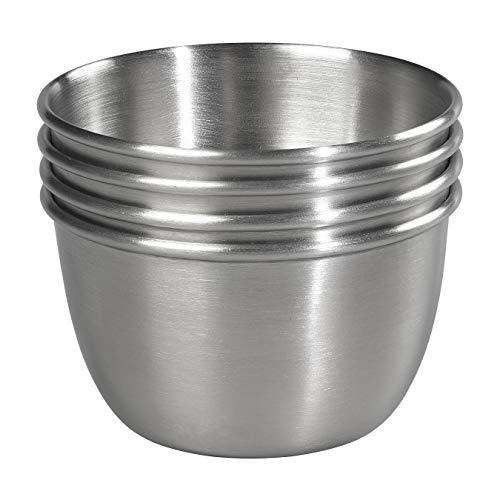 Tala Cooking Moldes para Postres Individuales o Flaneras, Acero Inoxidable, Plateado, 5x8 cm