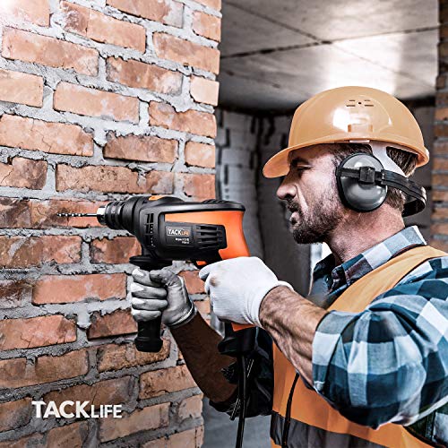 Taladro, Tacklife 710W Mejorado Taladro Percutor, Taladro Eléctrico 2800RPM, 10 Brocas y Tope de Profundidad, Martillo Taladro 2 Funciones en 1, Portabroca de 13mm, Empuñadura Giratoria 360° PID01A
