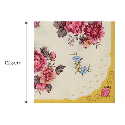 Talking Tables Servilletas floral ‘Truly Scrumptious’‘TS3.’ Papel. Rosa Y Amarillo.
