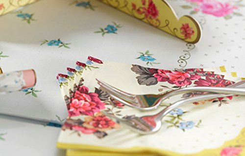 Talking Tables Servilletas floral ‘Truly Scrumptious’‘TS3.’ Papel. Rosa Y Amarillo.