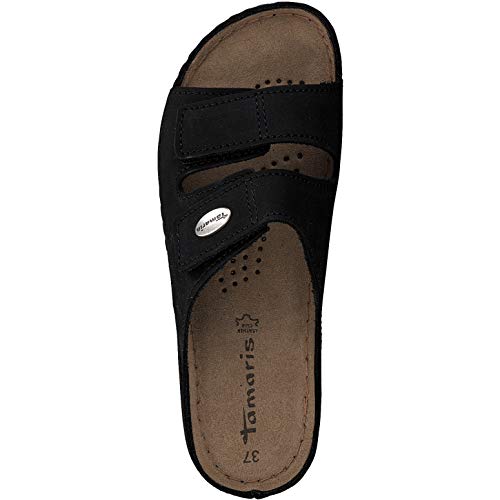 Tamaris Mujer Zuecos, señora Sandalias achineladas, Pantuflas,Chinelas,Mulas,Zapatillas,Slip on,Diapositivas,Black,38 EU / 5 UK