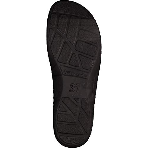 Tamaris Mujer Zuecos, señora Sandalias achineladas, Pantuflas,Chinelas,Mulas,Zapatillas,Slip on,Diapositivas,Black,38 EU / 5 UK