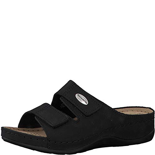 Tamaris Mujer Zuecos, señora Sandalias achineladas, Pantuflas,Chinelas,Mulas,Zapatillas,Slip on,Diapositivas,Black,38 EU / 5 UK