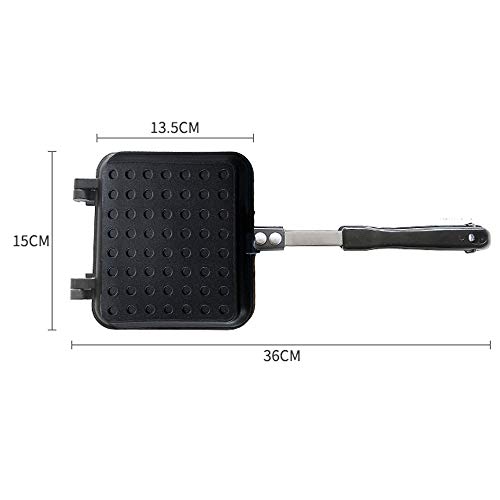 TAMUME Tostadora de Sándwich de Inducción Pastel de Hierro Antiadherente con Mango Resistente, Sandwichera Grill Toastie Sandwich Maker Adecuado para Cualquier Placa