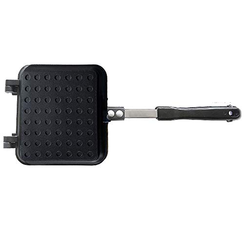 TAMUME Tostadora de Sándwich de Inducción Pastel de Hierro Antiadherente con Mango Resistente, Sandwichera Grill Toastie Sandwich Maker Adecuado para Cualquier Placa