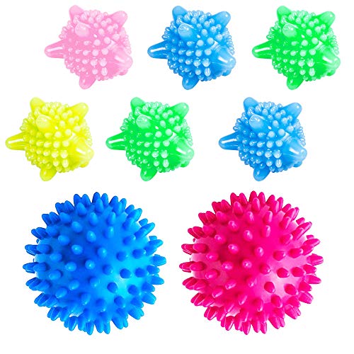 TANCUDER - 8 Pelotas de Secado de PVC para Secadora, para Lavar, Lavar, Pelotas de Secado para Ropa más esponjosa, sólidas, Lavadora, Pelota, Resistente a la Temperatura