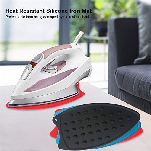 Tangser - Almohadilla de silicona multiusos para tabla de planchar, resistente al calor, almohadilla de silicona resistente al calor para apoyar hierro, color negro