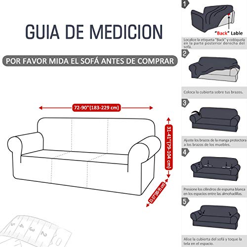 TAOCOCO Funda de sofá con Forma de Diamante/Funda de sofá Antideslizante/Funda de sofá elástica/Lavable/antiácaros/Antiarrugas (Gris, 180_x_240_cm)