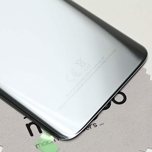 Tapa de batería Plata Silver para Original Samsung para Samsung Galaxy S8 (G950F) con mungoo Pantalla paño de Limpieza