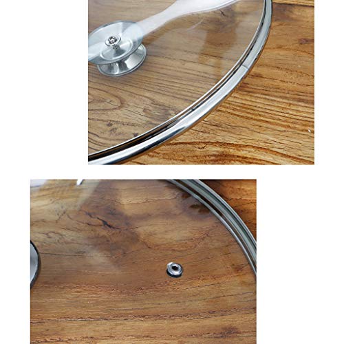Tapa de Cristal Pan universal cubierta de sustitución Sartenes Wok Reemplazar Pot tapas cubierta transparente templado tapa de vidrio Cazo por la cocina casera Cocina de cocina ( Size : 33CM/13inch )