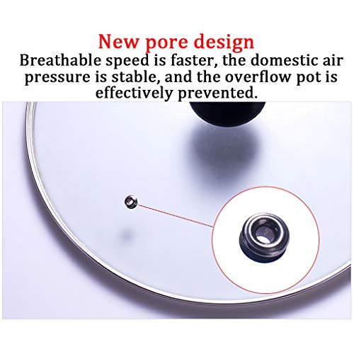 Tapa Sarten Templado tapa de vidrio Pan sartén vapor cubierta transparente del hogar tapa de la olla reemplazo Pan cobertura universal (Size : 38cm)