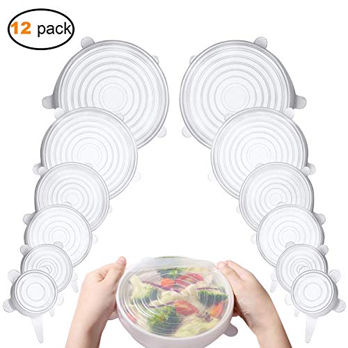 Tapas silicona ajustables cocina, tapas de silicona elásticas, tapas de silicona reutilizables ecológicas, tapaderas de silicona adaptables, eco tapas silicona