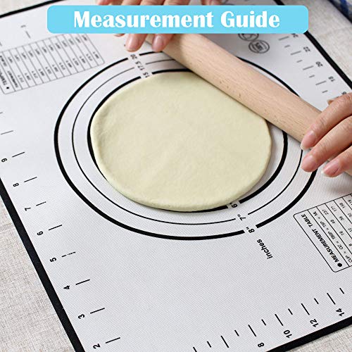 Tapete de Silicona para Hornear Baking Mat,Estera de silicona para hornear,Tapete para Hornear de Silicona con Medidas Adecuados para Hacer Pan y Pasteles en el Hogar (19.6x15.7 Inch)