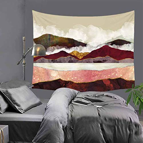 Tapiz Decorativo Cojín con Estampado de Manta Cojín Junto al mar en el Parque Mandala Cojín con Estampado Cojín para el hogar Colgante de Pared 75x87cm