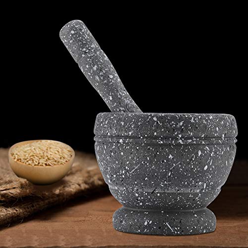 Tarente Herramienta Manual de plástico Grinder ajo Especias Hierbas Maja mortero Juego de molienda Cocina un tazón (# 4)