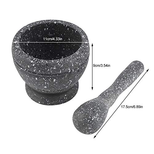 Tarente Herramienta Manual de plástico Grinder ajo Especias Hierbas Maja mortero Juego de molienda Cocina un tazón (# 4)