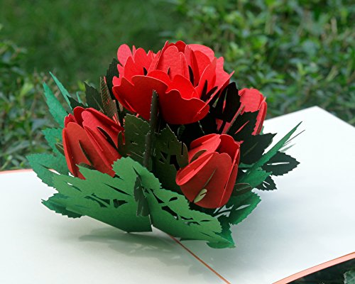Tarjeta de felicitación 3D para el día de la madre, arte en papel y manualidades, diseño encantador, imagen tan feliz que es apta para cumpleaños, especialmente para el día de la madre