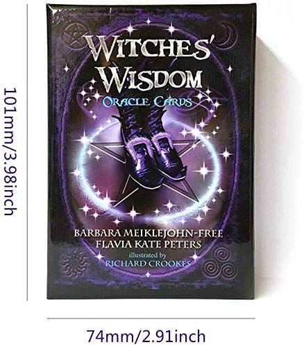 Tarjeta HFSKJWI,Luckyx Witches Sabiduría Oracle Cards Tarot,Fuera de la colección rara de impresión,48 tarjetas innovadora impresionante cubierta