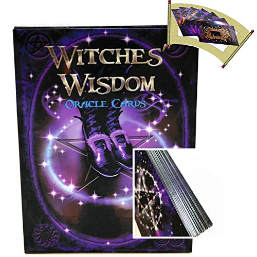 Tarjeta HFSKJWI,Luckyx Witches Sabiduría Oracle Cards Tarot,Fuera de la colección rara de impresión,48 tarjetas innovadora impresionante cubierta