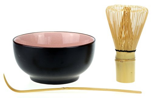 Taro - Juego de cuenco, escobilla y cuchara para té matcha