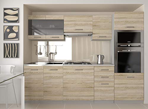 Tarraco Comercial Muebles Cocina Completa Paula Sonoma 240 cm