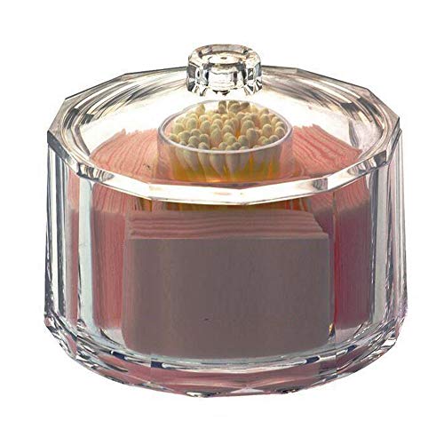 Tarro de acrílico para Dulces y Dulces de Alimentos con Tapa para Galletas de azúcar, Bombones, Aperitivos, Frutas secas, 2 Devider