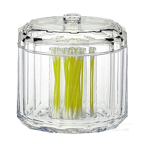 Tarro de acrílico para Dulces y Dulces de Alimentos con Tapa para Galletas de azúcar, Bombones, Aperitivos, Frutas secas, 2 Devider