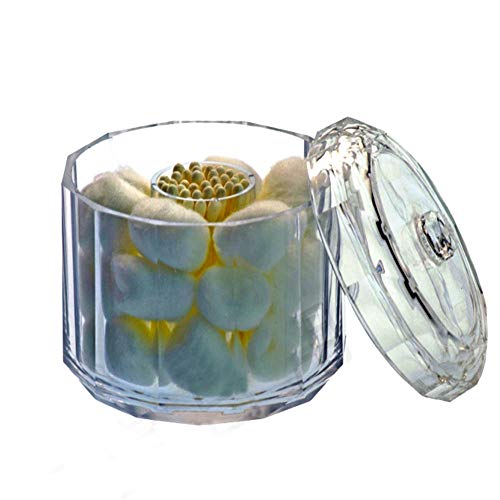 Tarro de acrílico para Dulces y Dulces de Alimentos con Tapa para Galletas de azúcar, Bombones, Aperitivos, Frutas secas, 2 Devider