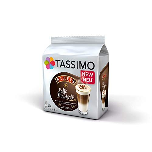 Tassimo Café Latte Macchiato Selección - Baileys/Gevalia/L'OR Latte Macchiato/Coffeeshop Selection Toffee-Nut Latte/Jacobs Latte Macchiato Vanilla Cápsulas de Café - 5 Paquetes (40 Porciones)