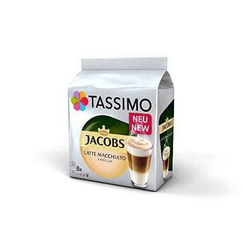 Tassimo Café Latte Macchiato Selección - Baileys/Gevalia/L'OR Latte Macchiato/Coffeeshop Selection Toffee-Nut Latte/Jacobs Latte Macchiato Vanilla Cápsulas de Café - 5 Paquetes (40 Porciones)