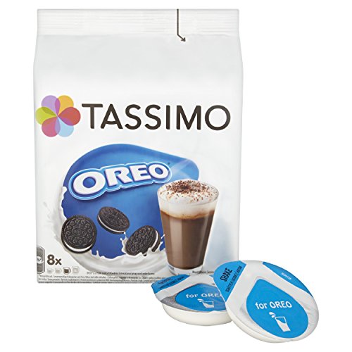 Tassimo - Capsulas de chocolate caliente sabor Oreo - (Caja de 5, Total de 80 recipientes, 40 porciones)