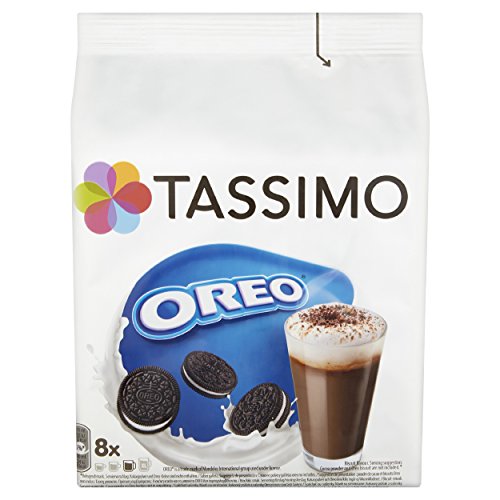 Tassimo - Capsulas de chocolate caliente sabor Oreo - (Caja de 5, Total de 80 recipientes, 40 porciones)
