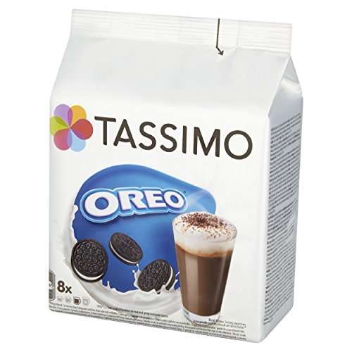 Tassimo - Capsulas de chocolate caliente sabor Oreo - (Caja de 5, Total de 80 recipientes, 40 porciones)