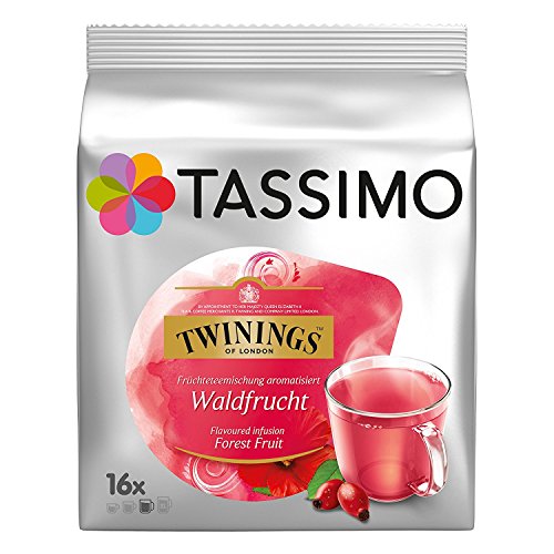 Tassimo Twinings Té de Frutas del Bosque, Paquete de 2, 2 x 16 T-Discs