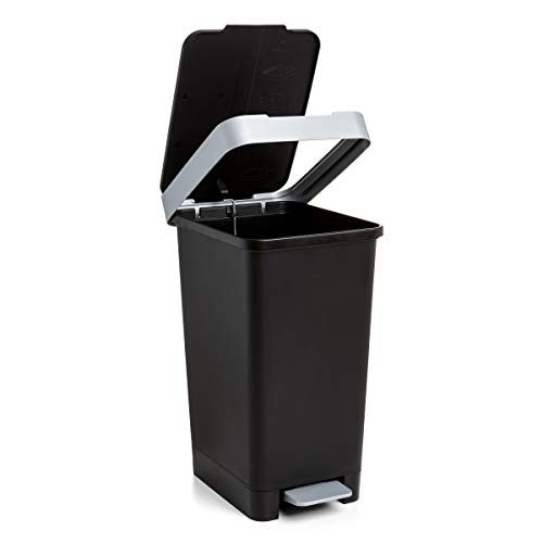 Tatay Cubo de Basura, Negro, Mediano