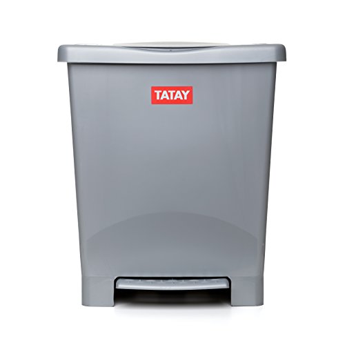 Tatay Millenium Cubo con Pedal, Gris, 33.50x30.00x39.00 cm