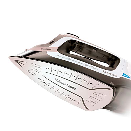 Taurus 918777000 2600-Plancha Vapor, Elimina Virus y bacterias, Suela de Titanium, Ultra Deslizante, 160g/min, antigoteo, Sistema antical y Auto Limpieza, Punta de precisión, Plástico, Multicolor