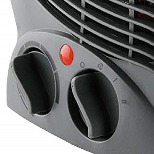 Taurus Gobi-Calefactor, termoventilador, silencioso, 2000 W, termostato Ajustable, función ventilación, 2 Posiciones de Calor, asa de Transporte, Negro