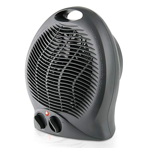 Taurus Gobi-Calefactor, termoventilador, silencioso, 2000 W, termostato Ajustable, función ventilación, 2 Posiciones de Calor, asa de Transporte, Negro