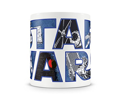 Taza de café con logotipo de Star Wars.