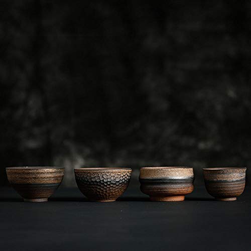 Taza De Té De Cerámica Taza De Gres De Estilo Japonés Hecho A Mano Taza De Té De Cerámica Vintage Taza De Té Taza De Té Taza De Té De Kung Fu De Cerámica (2 Piezas) D